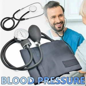 Manual Blood Pressure Monitor BP Cuff Gauge Aneroid Sphygmomanometer Machine Kit - Picture 1 of 8
