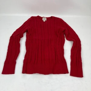 St John's Bay Women's Red Long Sleeve Sweater Size Med - Picture 1 of 9