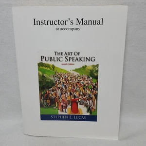 The Art of Public Speaking Seventh Edition Instructor's Manual Paperback - Picture 1 of 20