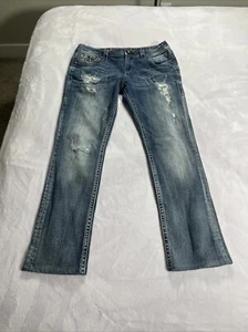 Rock Revival Adaliz Easy Straight Women's Size 28 Distressed Jeans - Picture 1 of 22