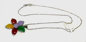 925 Sterling Silver with Multicolor Stones New Old Stock - Picture 1 of 2