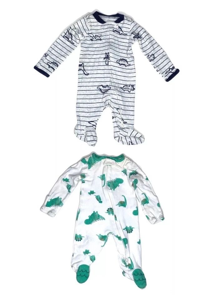 Carter’s Sleeper Bodysuit Lot (2) Newborn NB Infant Sleep Footed Pajamas - Image 1 of 4