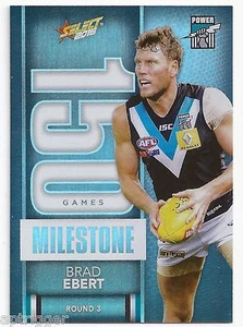 2016 Select Footy Stars Milestone (MG61) Brad EBERT Port Adelaide - Picture 1 of 1