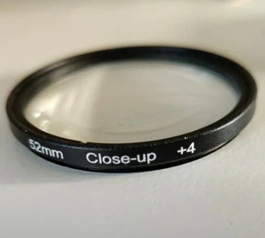 52mm Macro Close Up Converter Filter +4 for 52mm Thread Lens For Canon - Picture 1 of 3