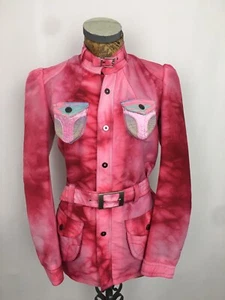 GIACCA CUSTO BARCELLONA rosa caldo cintura collo Henley aderente lunghezza media leggera - Foto 1 di 19