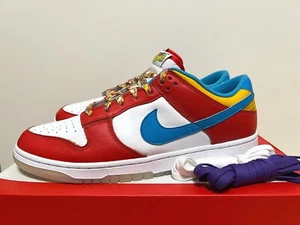 Nike Dunk Low DH8009-600 LeBron James Fruity Pebbles Habanero Red BRAND NEW MENS - Picture 1 of 10