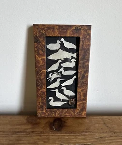 Vintage Alison Shriver Designs 1998 geschnittenes Papier Ente Küstenvogel Köder Krabbe Fisch Kunst - Bild 1 von 17