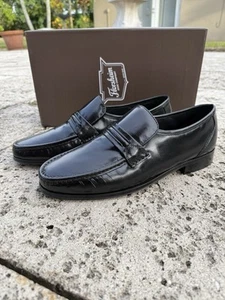Florsheim Como Negro Cavello Sin Cordones Talla 10 D Nuevo En Caja Envío Rápido - Imagen 1 de 7