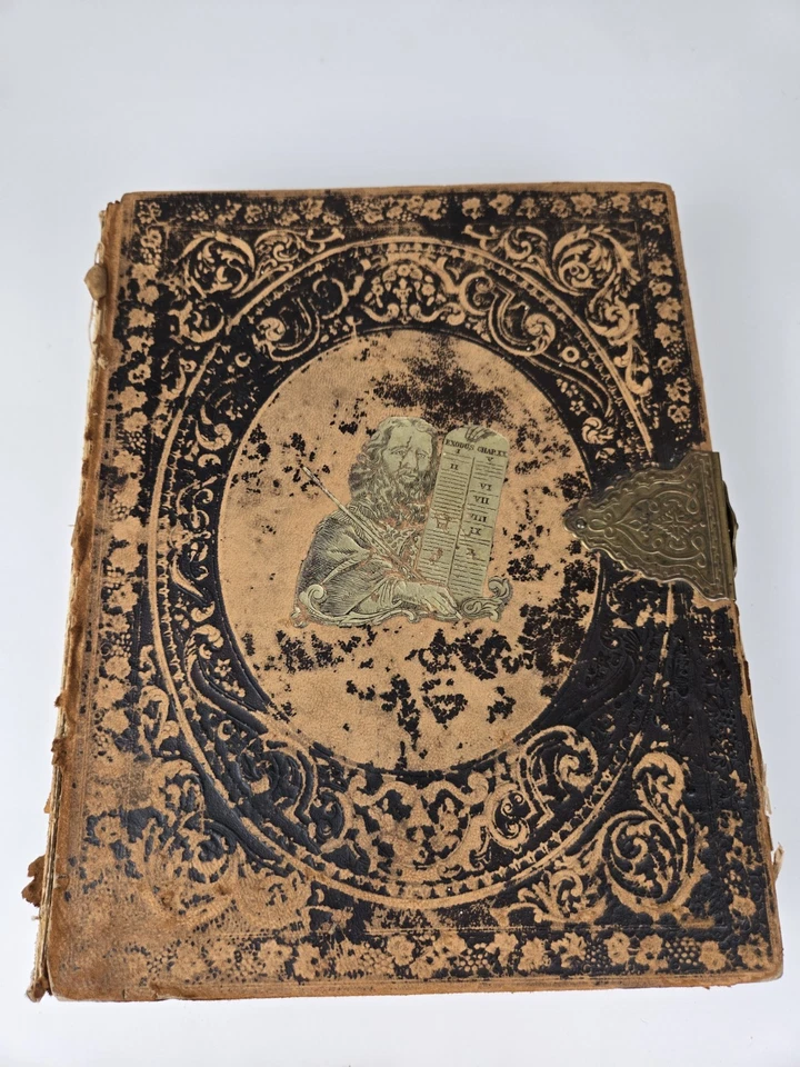 Antique 1871 Holy Bible William W. Harding Philadelphia  - Image 1 of 4