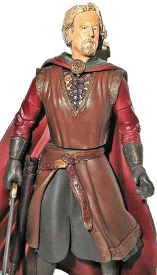 100% **** El Señor de los Anillos KING THEODEN rojo completo Toybiz Toy biz 2003 Hobbit Foto 1 de 2