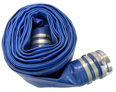 Manguera de descarga de agua de PVC azul Eagle FLO 4" X 50', 70 psi Foto 1 de 4