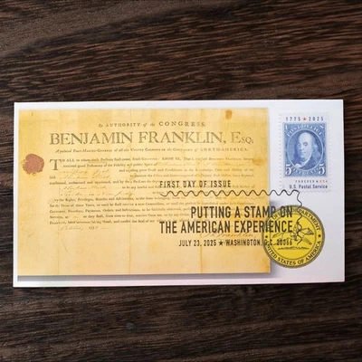 Putting a Stamp on the America Experience First Day Cover 2025 FDC Ben Franklin - Image 1 of 2