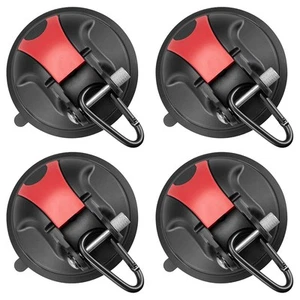2X(4 Stück Schwerlast Saugnapf Haken für Camping, Auto, Wohnmobil, Fenster -2258 - Bild 1 von 6