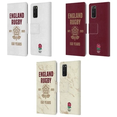 ENGLAND RUGBY UNION 150TH ANNIVERSARY LEATHER BOOK CASE FOR SAMSUNG PHONES 2 - Image 1 of 4