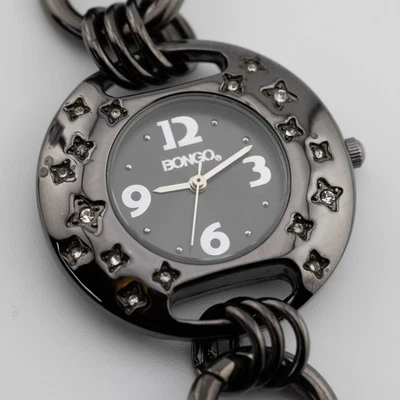 Reloj Mujer BONGO BG4551 Cuarzo Analógico Tono Negro Talla Batería Nueva 7 1/4" Foto 1 de 4