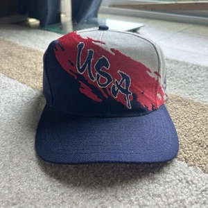 1996 Atlanta Olympics 90s USA Splash Logo7 Snapback Ball Cap Excellent Condition - Picture 1 of 5