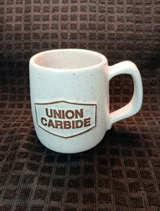 Seltene Union Carbide 12 Unzen Steinzeug Kaffeebecher/Tasse schöne Textur - Bild 1 von 8