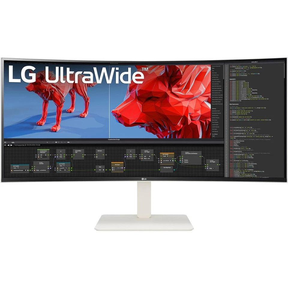 LG 38" UltraWide (38WR85QC-W) Curved Monitor with WQHD Nano IPS Display - Open B