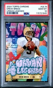 2024 TOPPS CHROME URBAN LEGENDS #UL19 DREW BREES PSA 10 - Picture 1 of 2