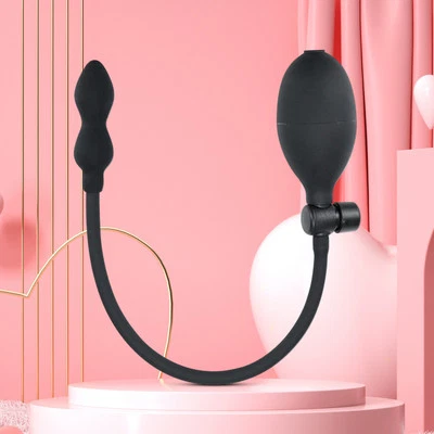 Inflatable Anal Butt Plug Big Anal Dildo Blow Up Expanding G-Spot Sex Toys Women - Image 1 of 3