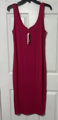 Bar 111 Mujer Body Con Solero Súper Suave Midi Rosa Berry Bloom Nuevo Con Etiquetas Talla M Foto 1 de 4