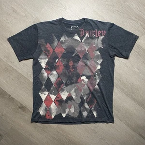 Vintage Y2K Hurley Jester Tee Shirt Men’s Large Skater Grunge Distressed 00s - Picture 1 of 5