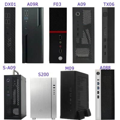 Mini ITX Desktop Case HTPC Small Computer Chassis Fit 1U FLEX Power Supply - Image 1 of 3