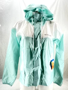 NUEVA Chaqueta Cortavientos Columbia Flash Challenger Omni-Shade Azul Cremallera Mujer M - Imagen 1 de 9