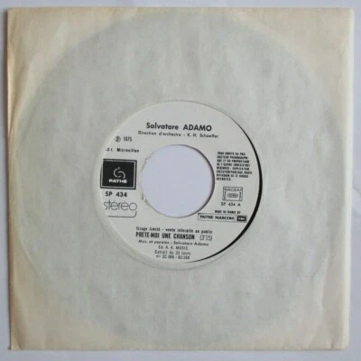 SALVATORE ADAMO - SP (7") JUKE-BOX / PROMO "PRÊTE-MOI UNE CHANSON" - Bild 1 von 2