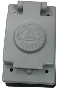 FSK-WR1 APPLETON W/RECEPTACLE + NO SCREWS SPRING DOOR 1 3/8-INCHCH DIA LOCKING B - Picture 1 of 3