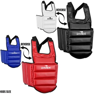 Kids Taekwondo Chest Guard Protector Reversible Unisex Sanda Boxing Protect Gear - Picture 1 of 3