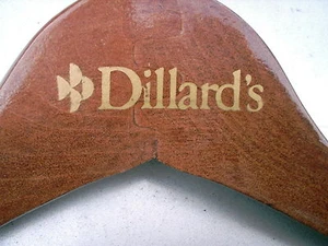Vintage Wooden Hanger MARKED DILLARD'S NICE ITEM - Picture 1 of 6