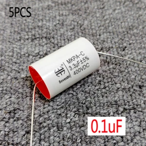 5 PCS 0.1uF DC 400V Axial MKPA-C Capacitor Crossover Tweeter Metallized Film - Picture 1 of 5