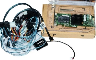 Adaptec ASR-71605 16-Port 6Gb/s 1GB SATA PCIe RAID + 8643 to 4 SFF-8482 cable - Image 1 of 4