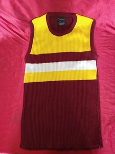 VTG JC Penny Towncraft Sweater Vest Men Size M Virgin Orlon, Red W/Yellow White - Picture 1 of 6