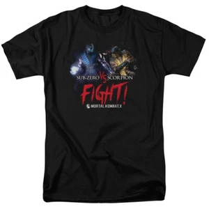 Mortal Kombat X Fight T Shirt Licensed Comic Book Video Game Tee Black - Picture 1 of 2