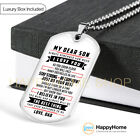 Father and Son Dog Tag Birthday Gift for Son Always Remember I Love You -D312