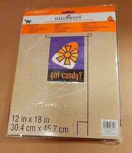 Halloween Pinwheel Banner By Celebrate It Got Candy 12"X18" Heavy Duty Flag 44O - Picture 1 of 2