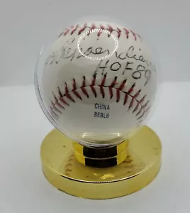 Red Schoendienst HOF 89 StL Cardinals Signed Auto Baseball Ultra Pro Ball Holder - Picture 1 of 14
