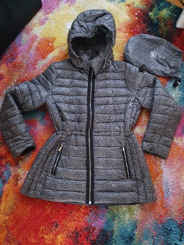 Giacca cappotto donna Michael Kors impacchettabile Mac stampa ghepardo taglia L 14