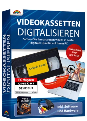 Videokassetten Digitalisieren 2024 inkl. Video Grabber Software & Adapter-PC-DVD - Bild 1 von 4