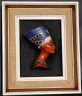 Reliefbild Nofretete, gerahmt, sehr edel, Pharaonin aus Altägypten
