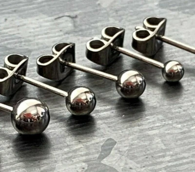 Pendientes de bola de titanio 100 % sólido 6AL-4VELI ASTM F-136 implante grado 23 Foto 1 de 4