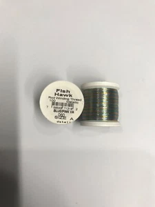 2 SPULEN FISCHFALKE Metallstab Wickelfaden Multi Größe A - Bild 1 von 2