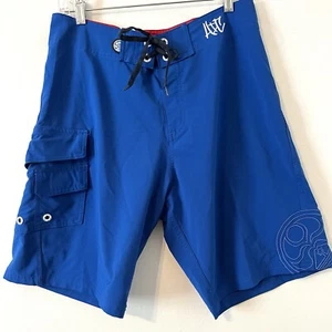 Hawaiian Island Creations HIC Mens Size 31 x 10 Blue Board Shorts Swim Trunks - Picture 1 of 9