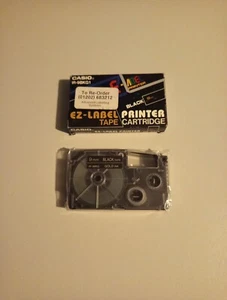 Genuine Casio IR-9BKG1 EZ-Label Printer Ribbon Cassette 9mm BLACK GOLD INK - Picture 1 of 1