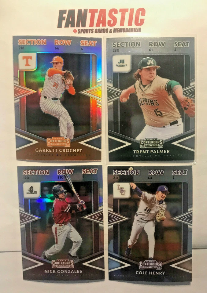 2020 Elite Extra Edition COLLEGE TICKETS Chrome Insert Card YOU PICK base, Prizm - Image 1 of 2