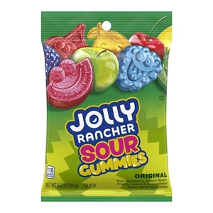 JOLLY RANCHER Gummies Sours Assorted Fruit Flavored Candy Bag 6.5 oz - Picture 1 of 2