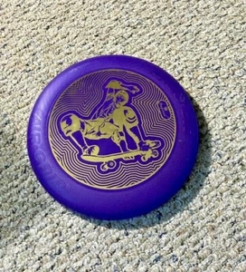 2001 IMPERIAL AIR-GRIP FRISBEE OHNE RUTSCHGRIFF SKATE-BOARD SZENE LILA - Bild 1 von 2