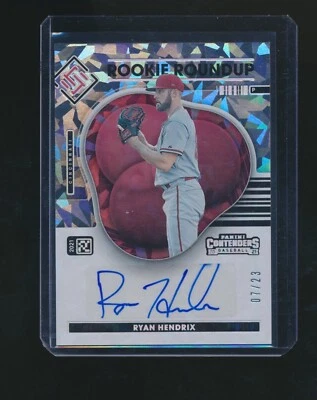RYAN HENDRIX 2021 PANINI CONTENDERS ROOKIE ROUNDUP CRACKED ICE RC AUTO 07/23 - Image 1 of 2